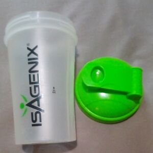 Isagenix Shaker Bottle with Green Lid